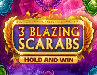 Icon of 3 Blazing Scarabs Hold and Win
